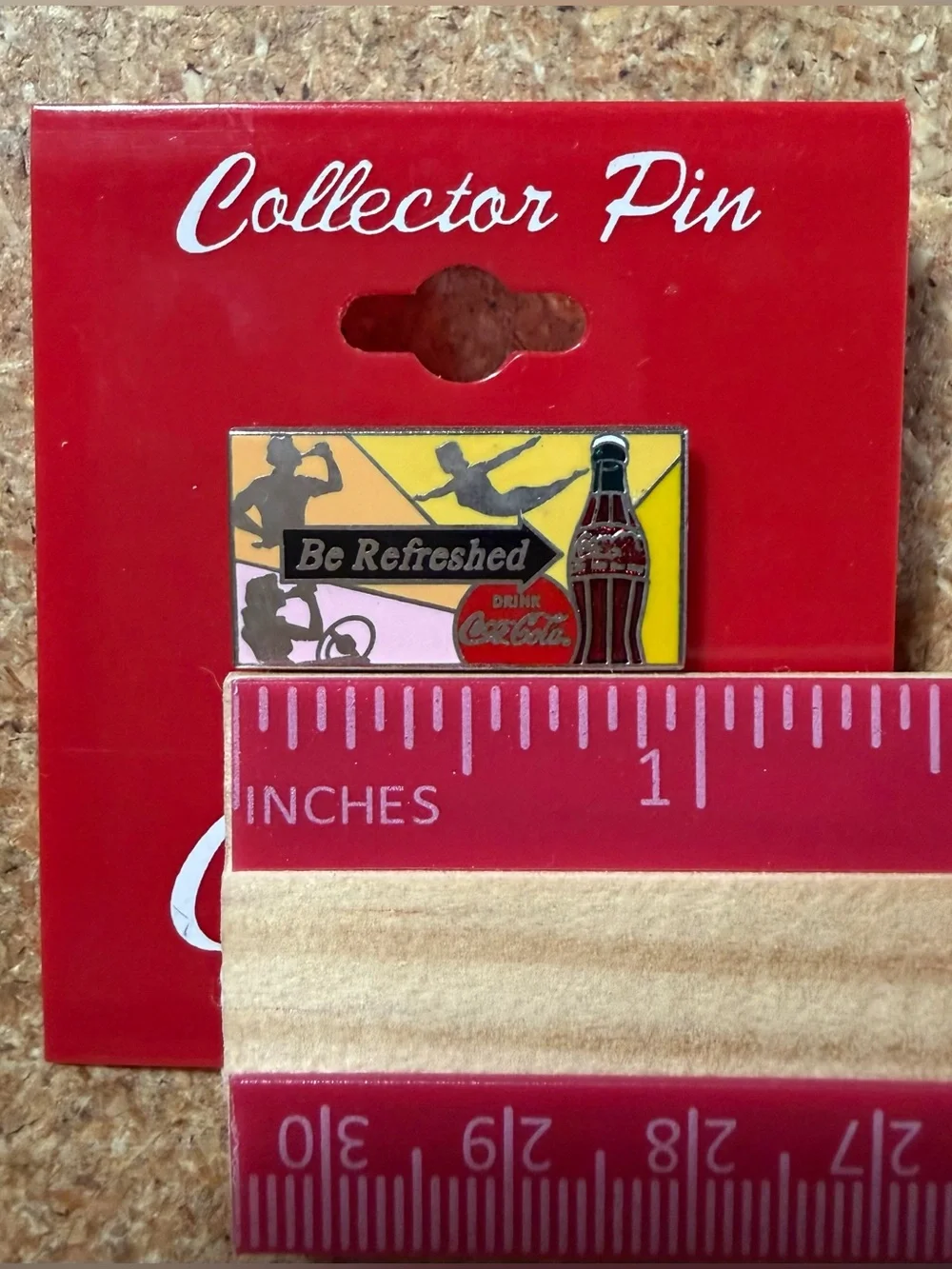 Vintage Coca-Cola Be Refreshed Coke Bottle Soda Collectible Enamel Lapel Pin